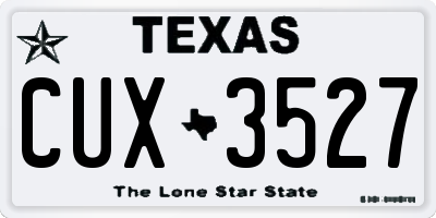 TX license plate CUX3527