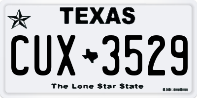 TX license plate CUX3529
