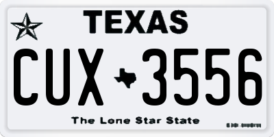 TX license plate CUX3556