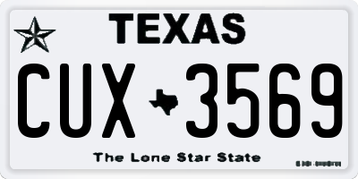 TX license plate CUX3569