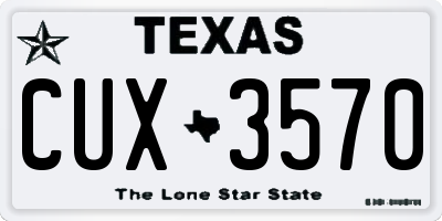 TX license plate CUX3570