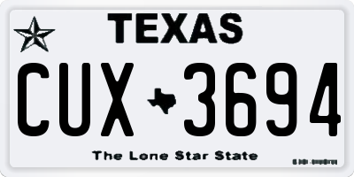 TX license plate CUX3694