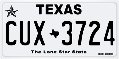 TX license plate CUX3724
