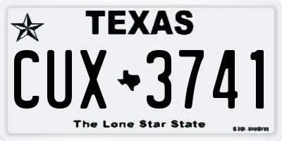 TX license plate CUX3741