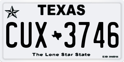 TX license plate CUX3746