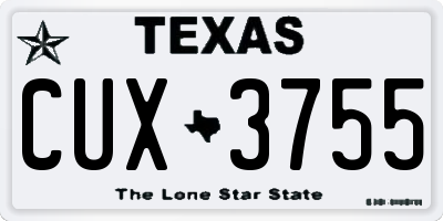 TX license plate CUX3755
