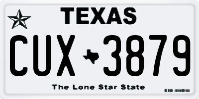 TX license plate CUX3879