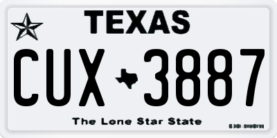 TX license plate CUX3887