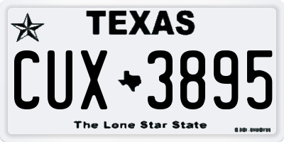 TX license plate CUX3895