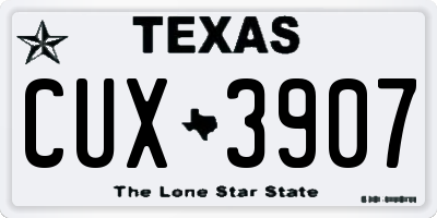 TX license plate CUX3907