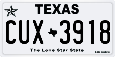 TX license plate CUX3918
