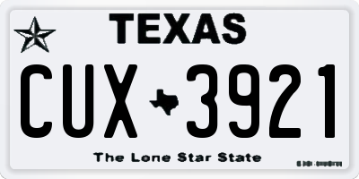 TX license plate CUX3921