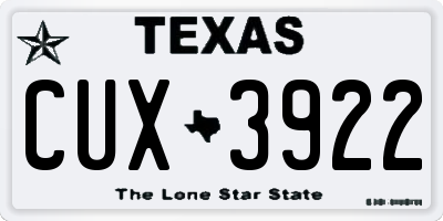 TX license plate CUX3922