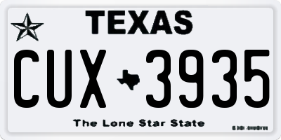 TX license plate CUX3935