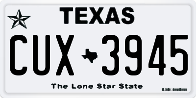 TX license plate CUX3945