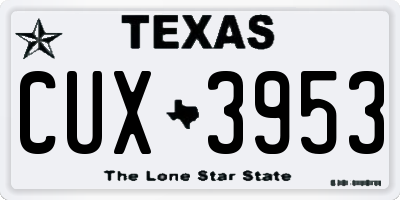 TX license plate CUX3953