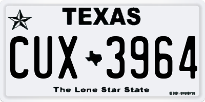 TX license plate CUX3964