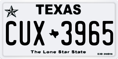 TX license plate CUX3965