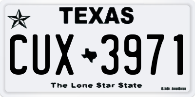 TX license plate CUX3971