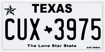 TX license plate CUX3975