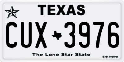 TX license plate CUX3976