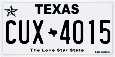 TX license plate CUX4015