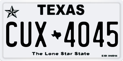 TX license plate CUX4045