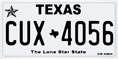 TX license plate CUX4056