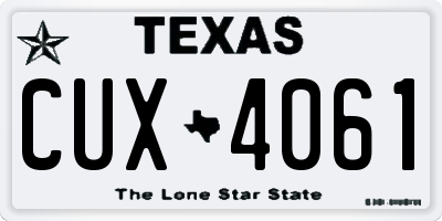 TX license plate CUX4061