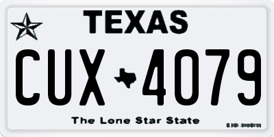 TX license plate CUX4079