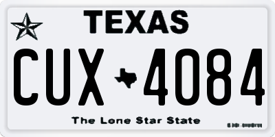 TX license plate CUX4084