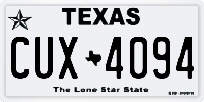 TX license plate CUX4094