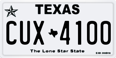 TX license plate CUX4100