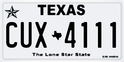 TX license plate CUX4111