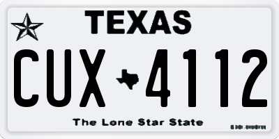 TX license plate CUX4112