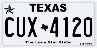 TX license plate CUX4120
