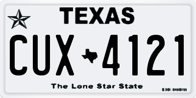 TX license plate CUX4121