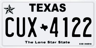 TX license plate CUX4122