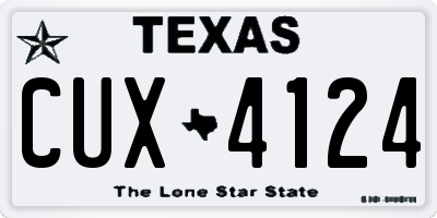 TX license plate CUX4124