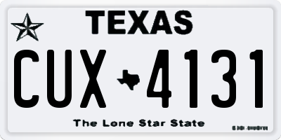 TX license plate CUX4131