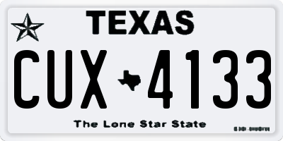 TX license plate CUX4133
