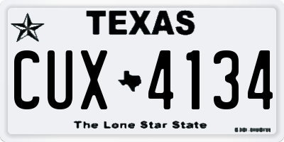TX license plate CUX4134