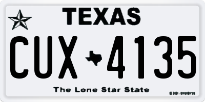 TX license plate CUX4135