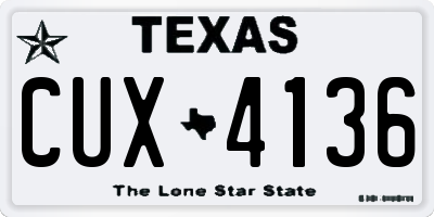TX license plate CUX4136