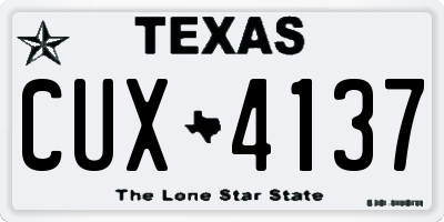 TX license plate CUX4137