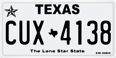 TX license plate CUX4138