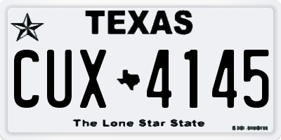TX license plate CUX4145