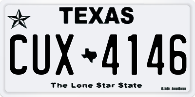TX license plate CUX4146