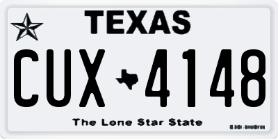 TX license plate CUX4148