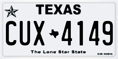 TX license plate CUX4149